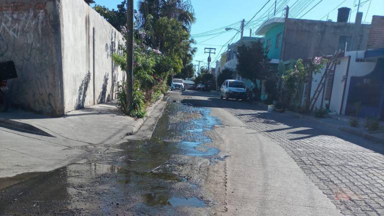 La fuga de aguas negras en la colonia 20 de noviembre, que recorre varias calles, ya tiene más de un año y no la reparan.