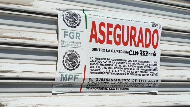Establecimientos de Culiacán clausurados por la FGR por comercializar productos chinos.