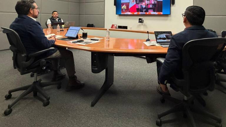 Reunión del IMSS que encabezó la Presidenta de México Claudia Sheinbaum Pardo de manera virtual.