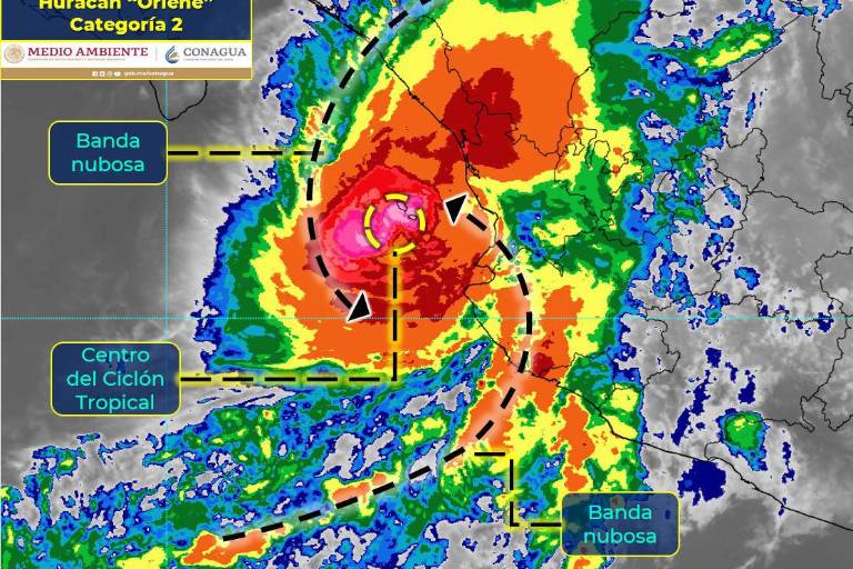 ‘Orlene’ pierde fuerza y ya es huracán categoría 2; se esperan lluvias intensas en Sinaloa