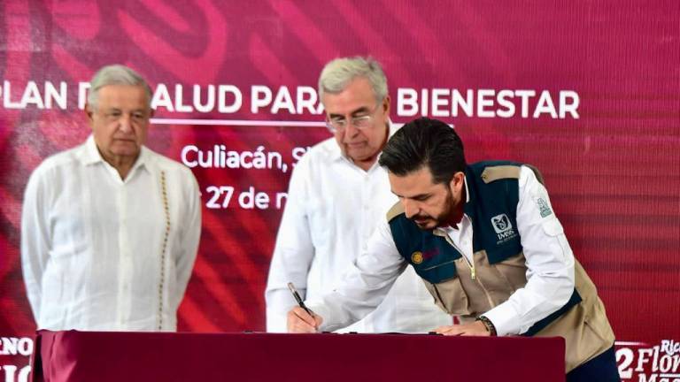 Firman IMSS y gobierno de Sinaloa convenio para implementar el Plan de Salud para el Bienestar