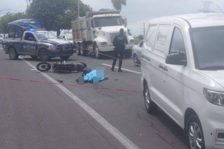 Motociclista muere al derrapar en la Internacional al sur de Mazatlán