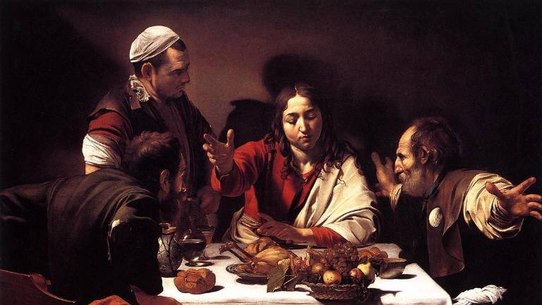 Caravaggio la cena de Emaús, 1623.