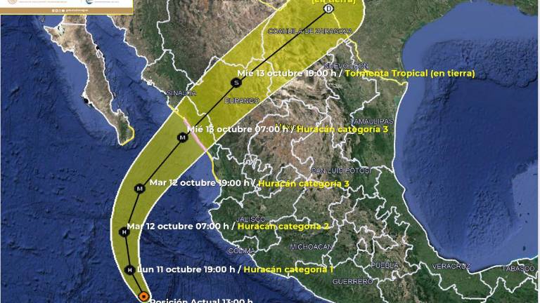 Se esperan fuertes lluvias desde Salvador Alvarado hasta Rosario