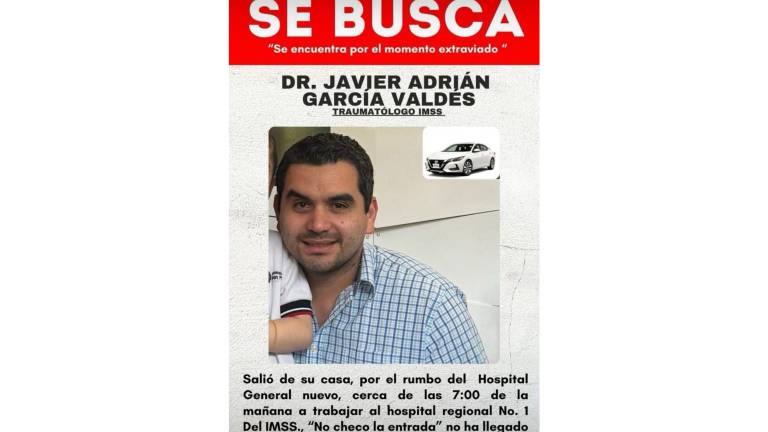 El médico Jesús Adrián García Valdez ya se encuentra con su familia, luego de una jornada de incertidumbre y movilización social por su desaparición.