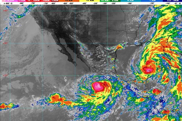 Remanentes de John se intensifican y otra vez es tormenta tropical frente las costas de Guerrero