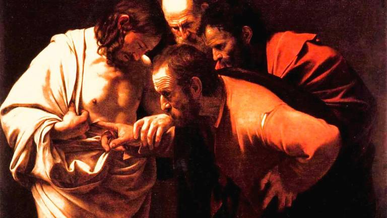Caravaggio. La Incredulidad de Sto. Tomás 1602.