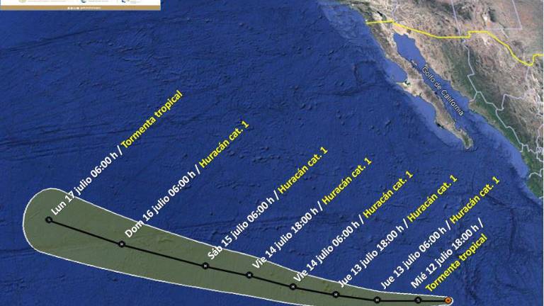 Se prevé que la tormenta tropical Calvin se convierta en huracán este jueves, para degradarse nuevamente a tormenta el 17 de julio.