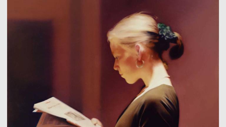 Gerhard Richter, Lectora, óleo sobre tela, 1977.