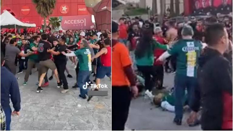 Aficionados de los Xolos de Tijuana se enfrentan a los del León en el estadio Caliente
