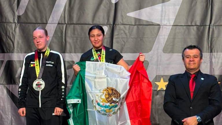Con apenas 16 años, la sinaloense revalidó su campeonato mundial en Alemania.