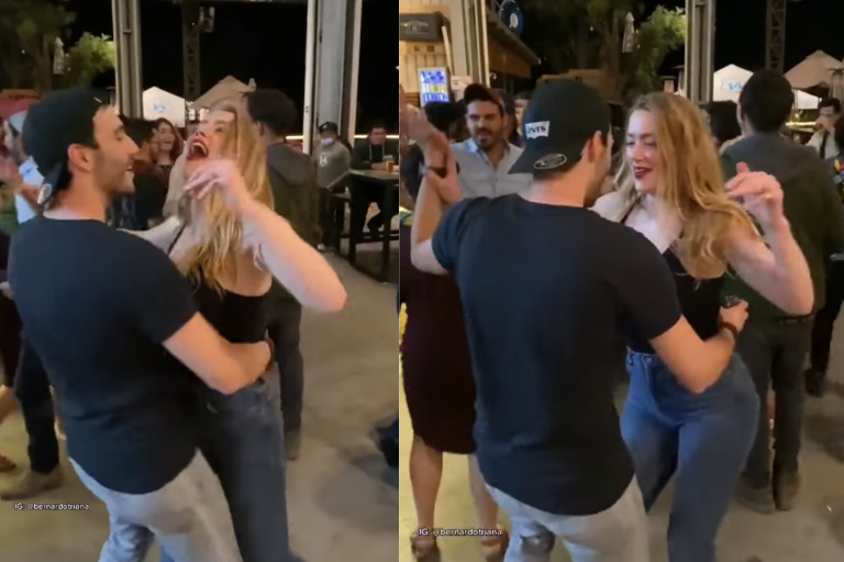 Captan a Amber Heard bailando al ritmo de Selena Quintanilla