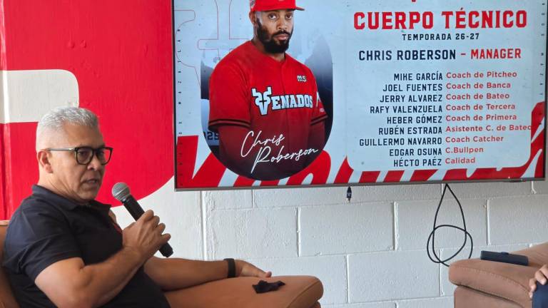Jesús Valdez, gerente deportivo de Venados de Mazatlán, da avances de lo que serái el refuerzo extranjero.