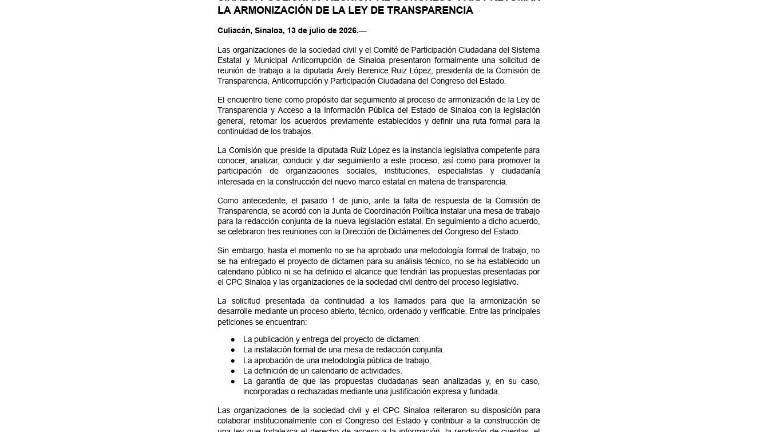 Los colectivos ciudadanos demandaron una reunión de trabajo para dar seguimiento a una legislación que, paradójicamente, ha avanzado entre la falta de respuestas y la incertidumbre metodológica.