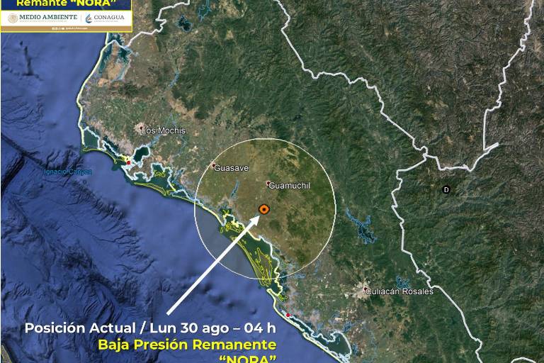 Avanza despacio ‘Nora’ por centro de Sinaloa; seguirá lloviendo
