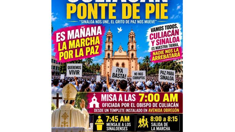 Ciudadanos convocaron a participar en la marcha que partirá desde La Lomita hacia la Catedral de Culiacán.