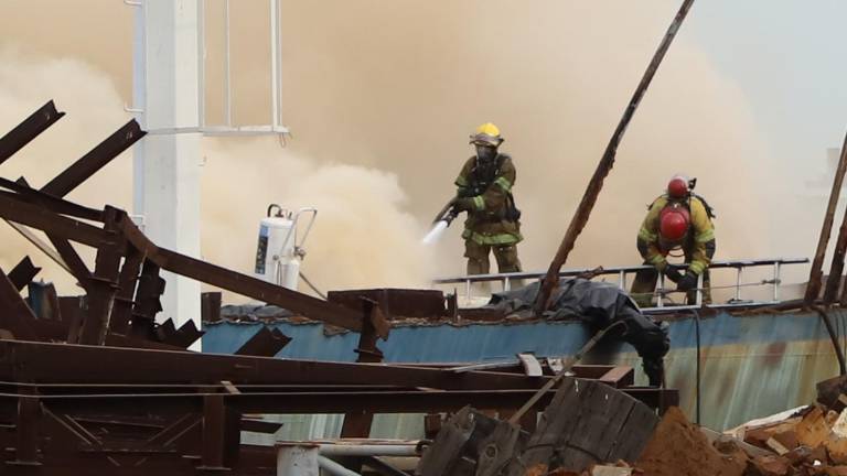 Bomberos Mazatlán acudieron al lugar con dos máquinas de combate y pipas de agua para combatir la emergencia.