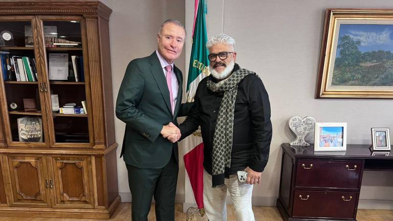 Quirino Ordaz Coppel junto a Casimiro Zamudio en Madrid.