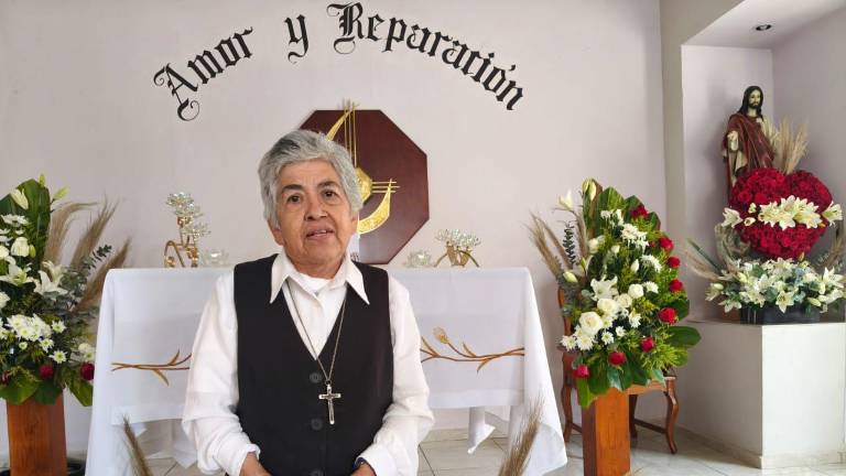 La religiosa renovó sus votos durante la fiesta dedicada al Sagrado Corazón de Jesús.