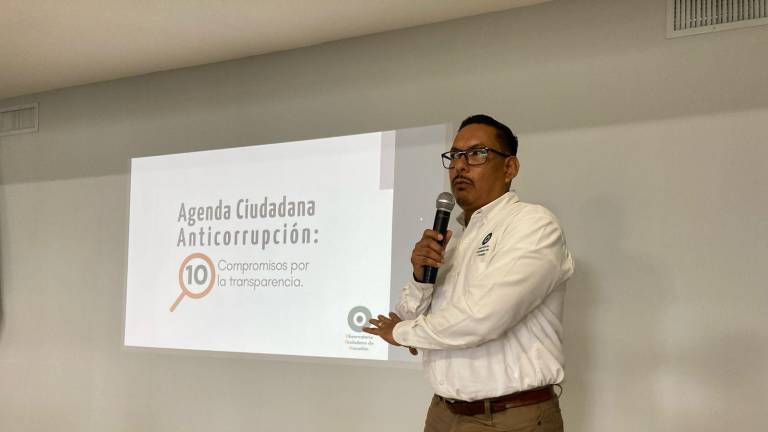 Gustavo Rojo Navarro presenta los resultados de la Agenda Ciudadana Anticorrupción.