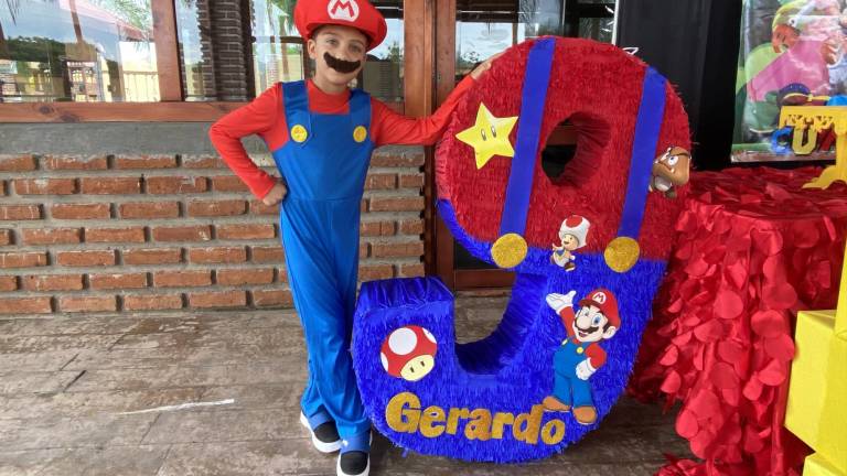Gerardo Alan Rodríguez Ramos celebra sus 9 años al estilo de ‘Mario Bros’.