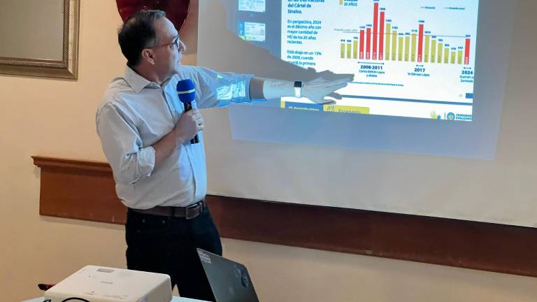 El coordinador del Consejo Estatal de Seguridad Pública de Sinaloa, Miguel Calderón Quevedo.