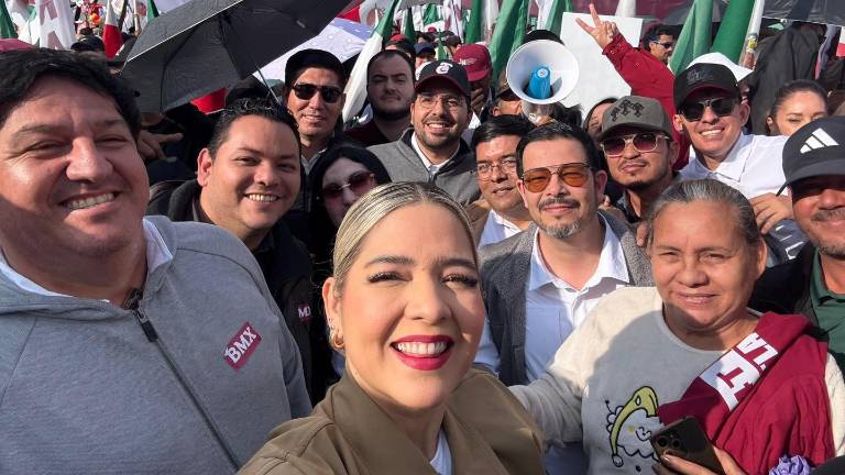 Estrella Palacios estuvo presente el sábado en la celebración del séptimo aniversario de la Cuarta Transformación en el Zócalo de la Ciudad de México.