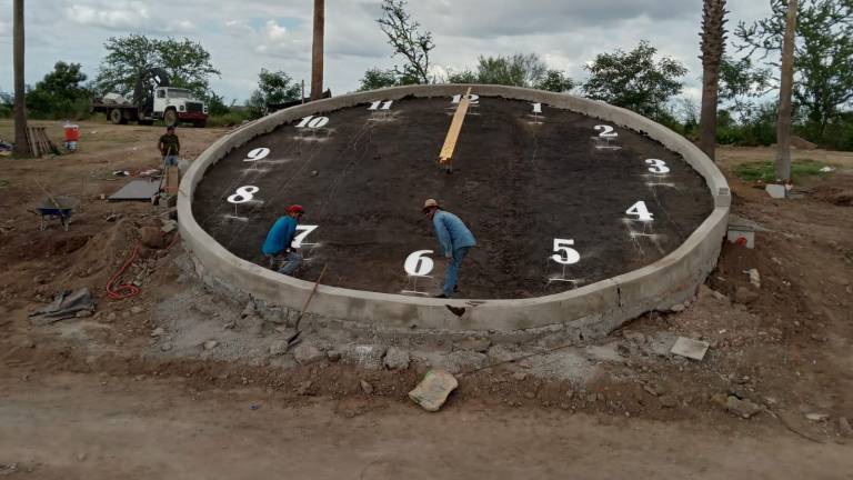 Tendrá Culiacán un reloj floral de 10.4 metros de diámetro; ya se pueden ver los avances
