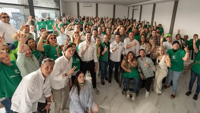 El Partido Verde Ecologista de México celebró que ya superó el 18 por ciento en las encuestas de aceptación en Sinaloa.