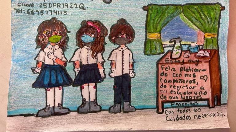 Reconocen a las niñas y niños ganadores del concurso de dibujo ‘Regreso feliz a mi escuela’