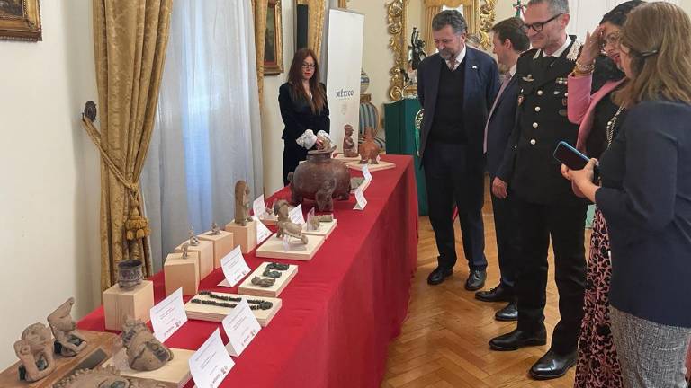 Las piezas arqueológicas, que corresponden a la época prehispánica, particularmente a los siglos III al VII, regresarán a México vía diplomática.