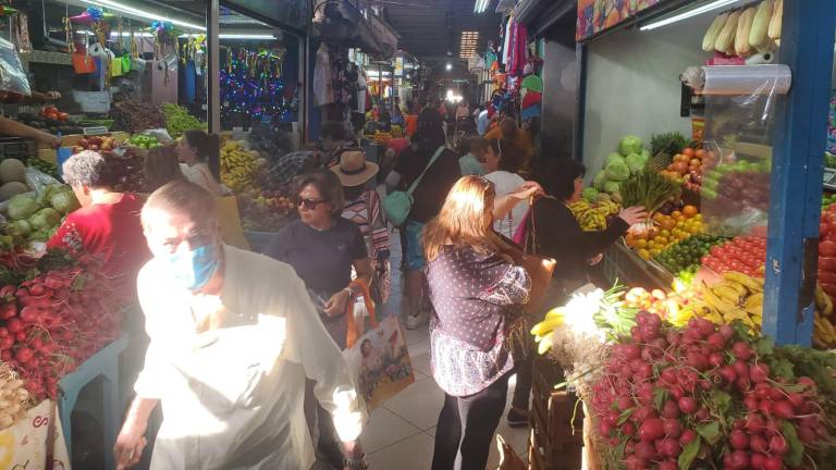 Los pasillos del Mercado Pino Suárez lucen concurridos este sábado, en el último día del año.