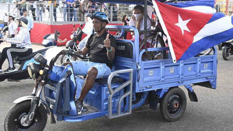 Manifestación de cubanos en apoyo al Gobierno de la isla.
