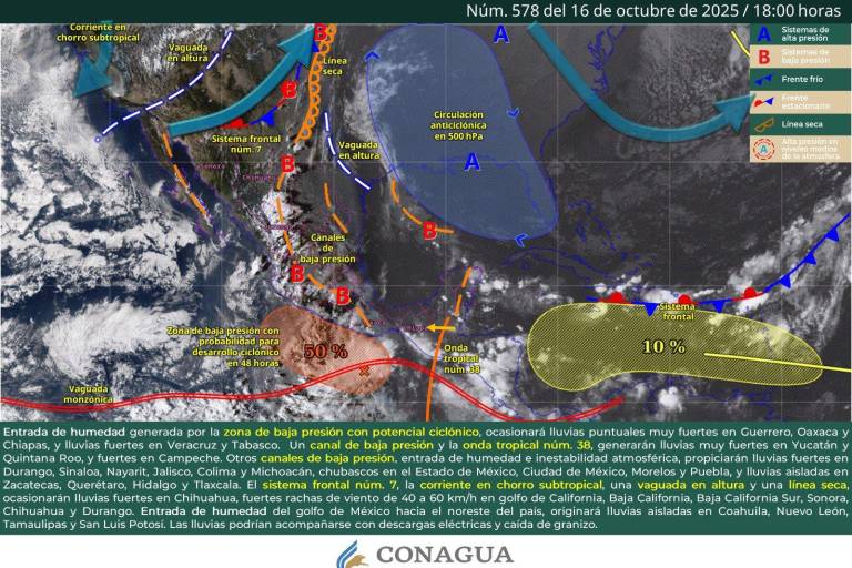 Mantienen pronóstico de lluvias para el sur de Sinaloa