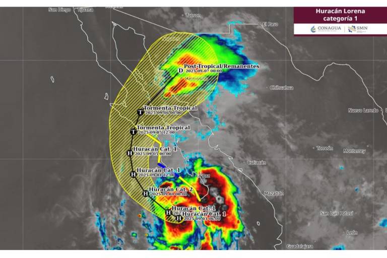 Se intensifica ‘Lorena’ a huracán categoría 1; así afectará a Sinaloa