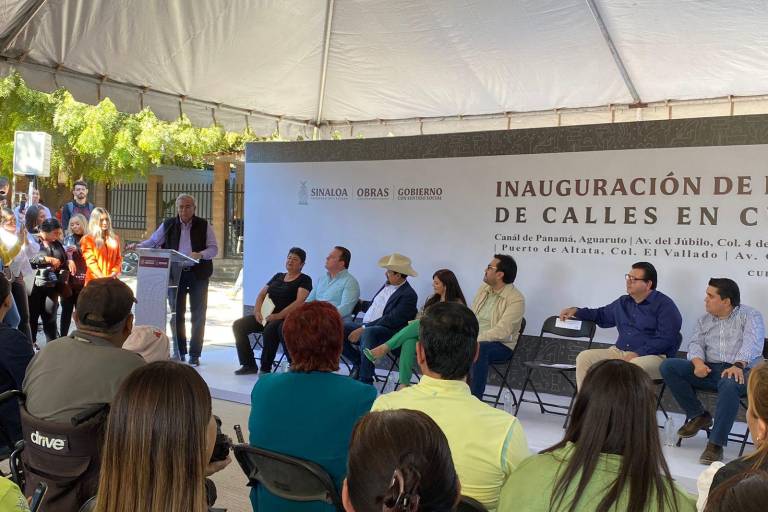 Inaugura Gobernador cinco calles pavimentadas para Culiacán