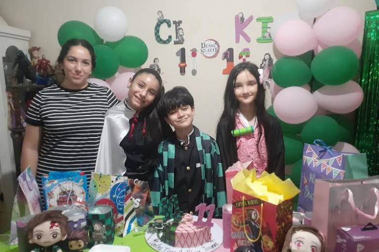 Celebran los mellizos Carlos Iván y Kiara Ivanna su cumpleaños