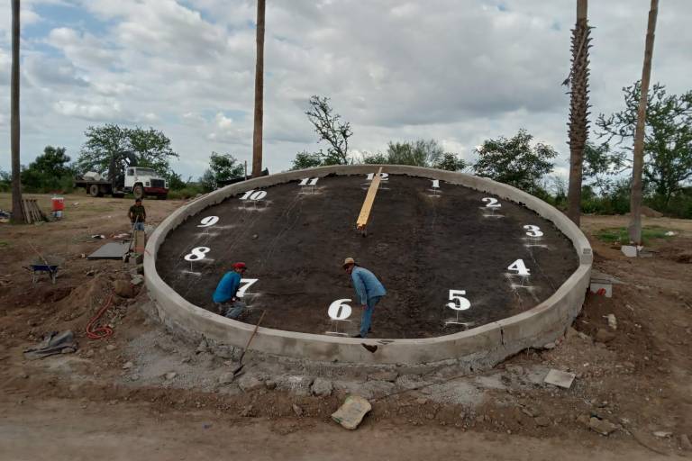Tendrá Culiacán un reloj floral de 10.4 metros de diámetro; ya se pueden ver los avances
