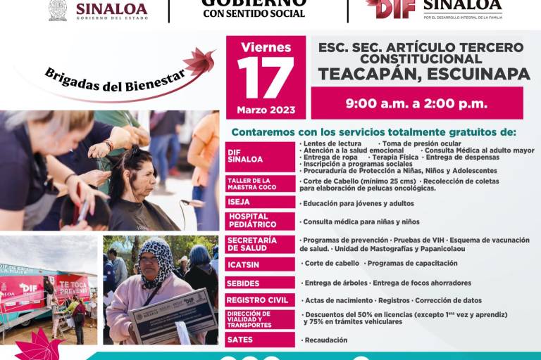 Llegarán Brigadas del Bienestar este viernes a Teacapán