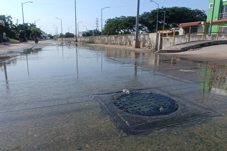 En Arboledas I, vecinos de Mazatlán también sufren por la contaminación de una fuga de drenaje