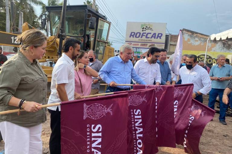 Dan banderazo de inicio a la regeneración de la avenida Álvaro Obregón, en Culiacán