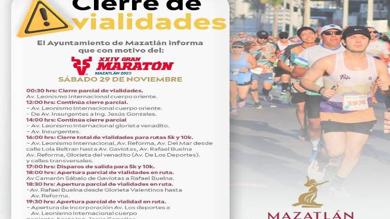 La Avenida Leonismo Internacional se cerrará este sábado.