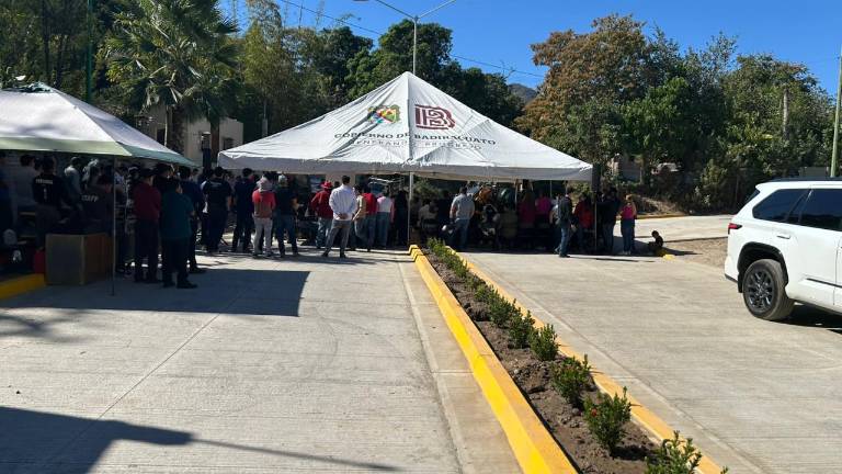 El Gobernador de Sinaloa Rubén Rocha Moya inaugura obras en Badiraguato.