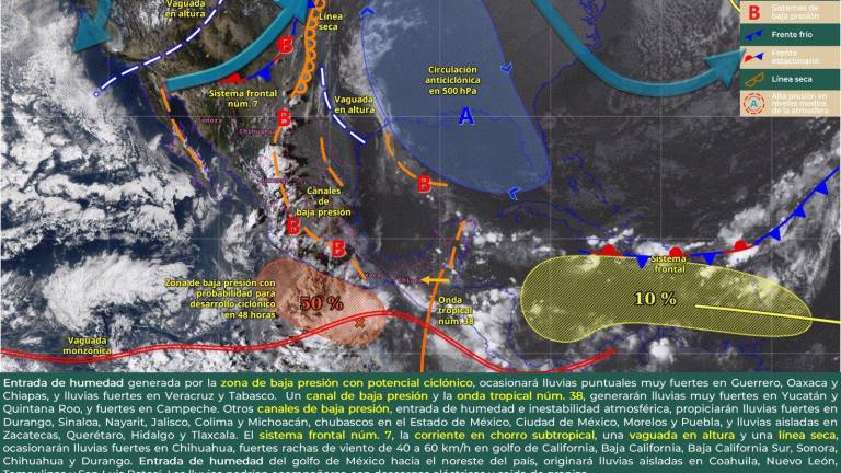 Condiciones del clima en México durante la tarde de este jueves.