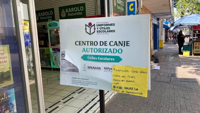 Centros de canje de útiles escolares están listos para recibir a padres en Culiacán