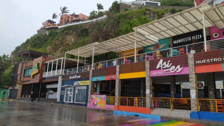 Cerrados, la mayoría de los negocios en el malecón de Mazatlán