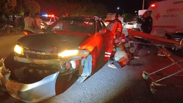 El motociclista fue trasladado al hospital.