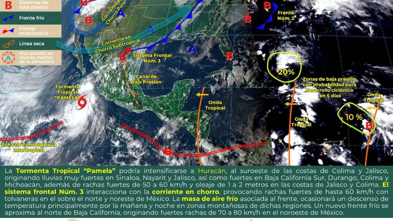 El SMN mantiene un monitoreo constante del fenómeno.