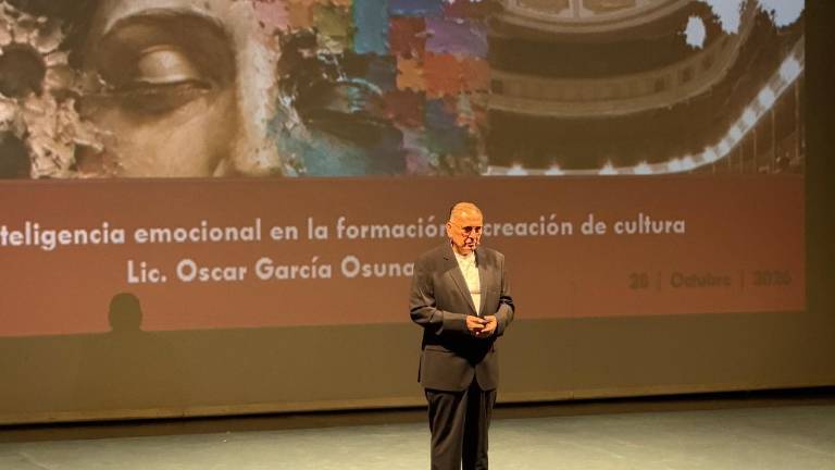 Óscar García Osuna, director general del Instituto de Cultura, durante la inauguración.