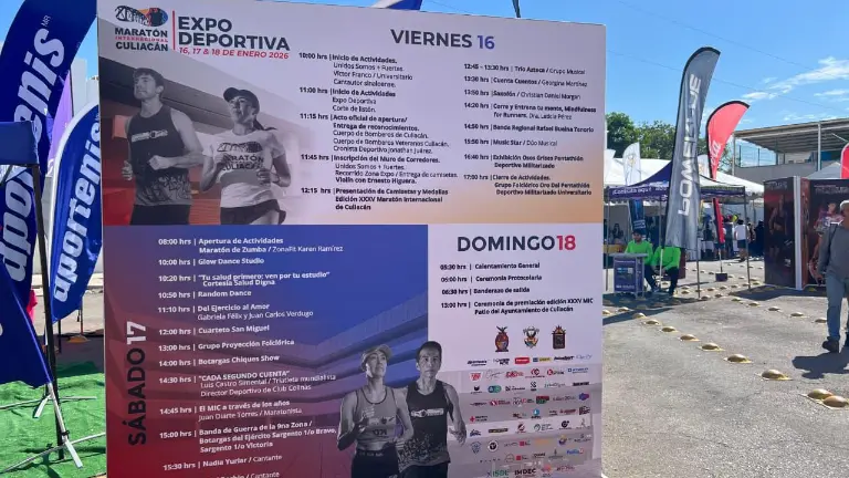Expo Deportiva con motivo del Maratón Internacional de Culiacán.